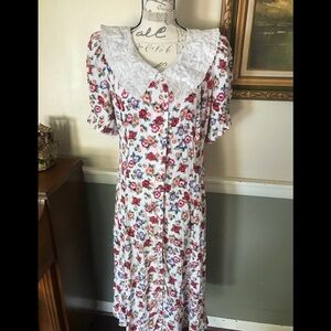 Vintage Sarah Elizabeth Pearl Lace Collar Dress‼️FINAL SALE